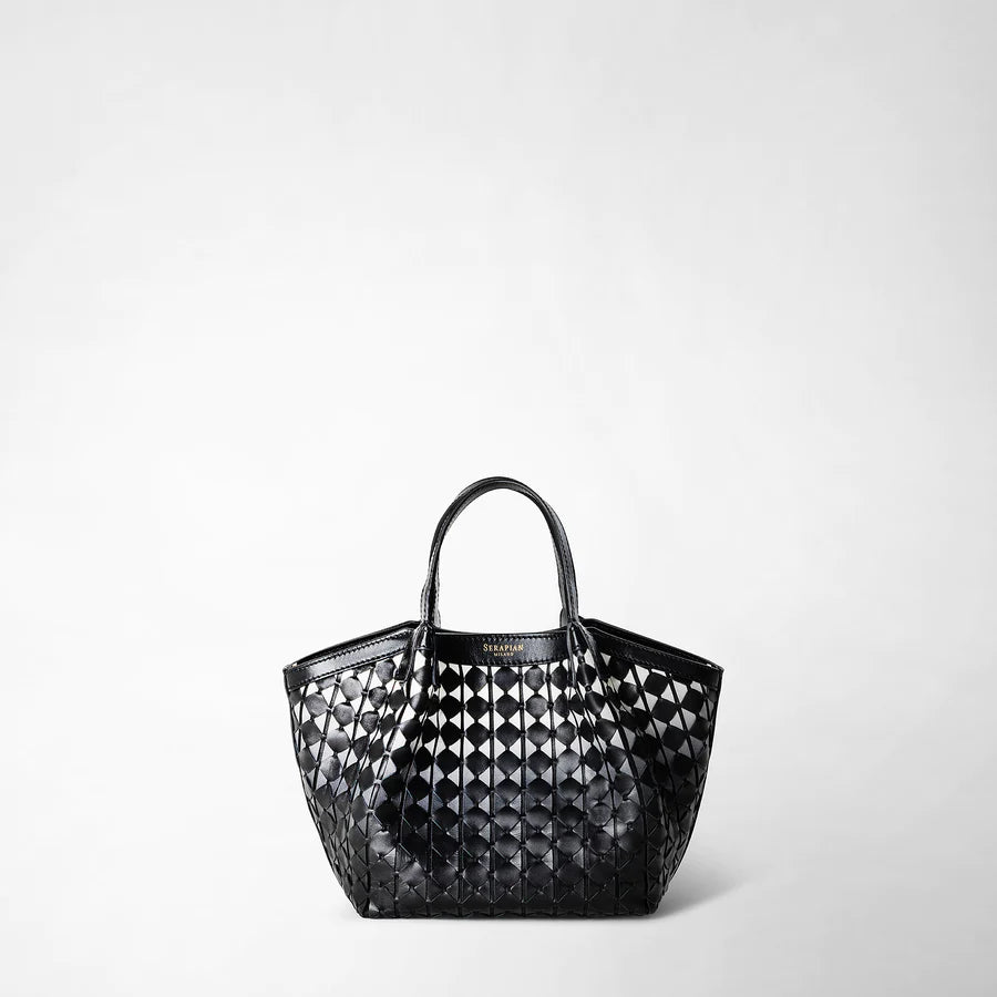Serapian Secret Bag – Chiaroscuro Degradé Woven Leather Mini Tote