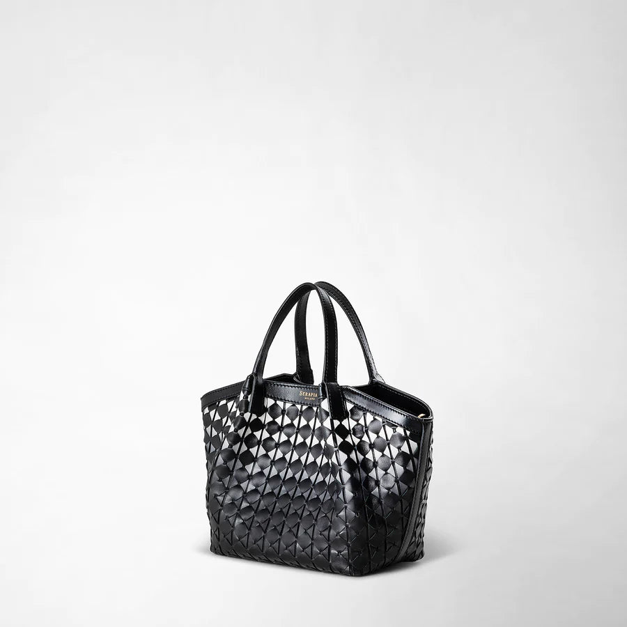 Serapian Secret Bag – Chiaroscuro Degradé Woven Leather Mini Tote