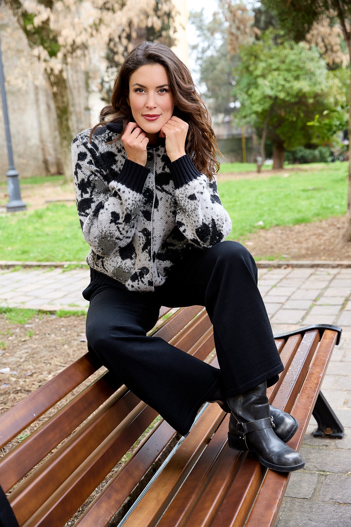 Rossana Pellegrini: Abstract Knit Cardigan