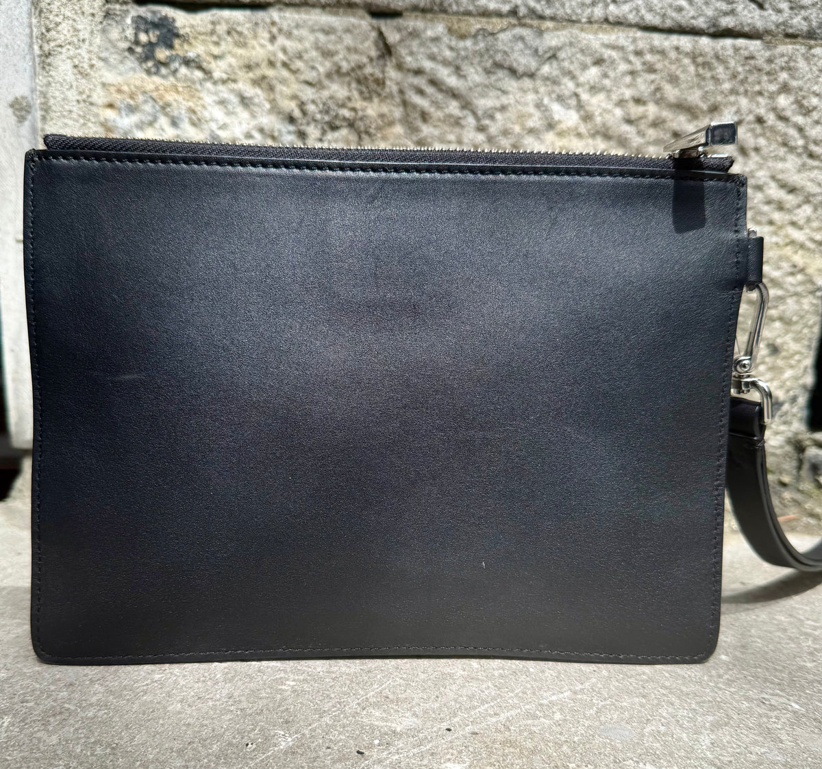Serapian Clutch in Fine Smooth Leather – Never Used – Detachable Hand Strap
