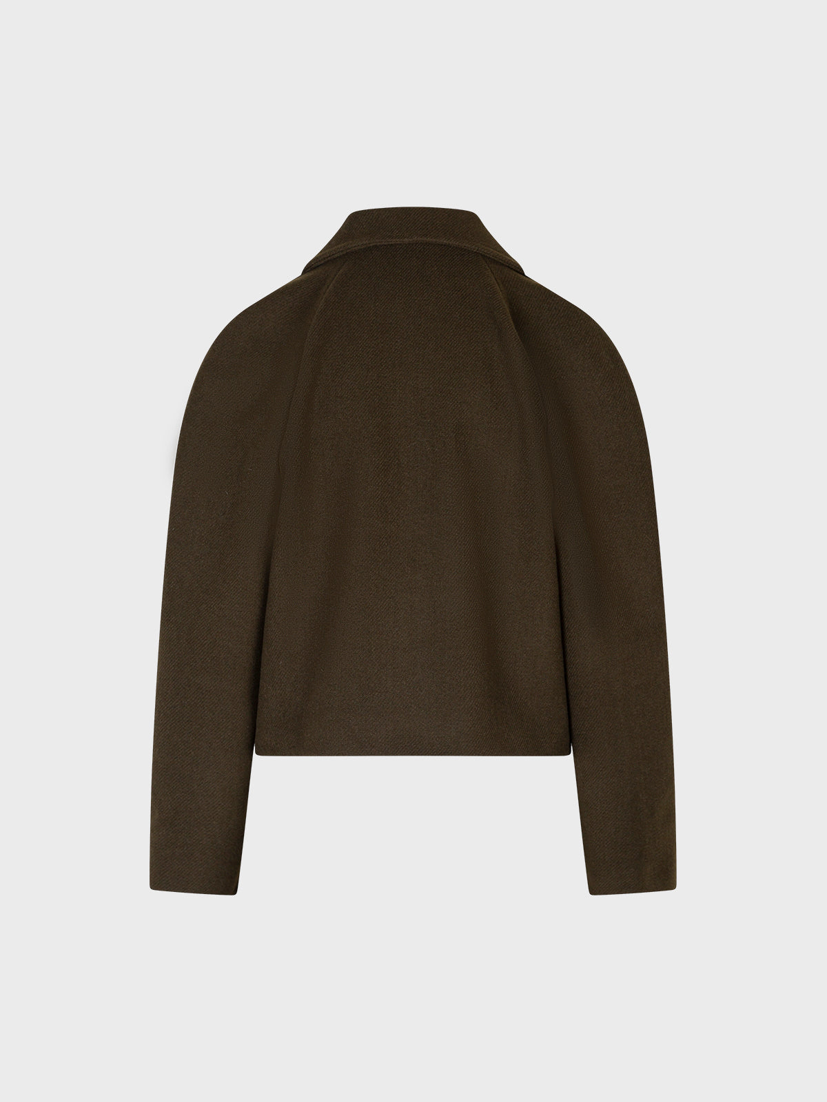 Sandro Ferrone: Cropped Double-Breasted Jacket – Military Green