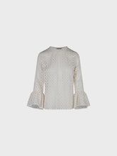 Sandro Ferrone: Eyelet Lace Blouse with Flared Sleeves