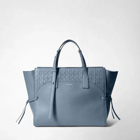 Serapian Maro Medium Bag – Indigo Blue Cashmere Leather Tote with Adjustable Shoulder Strap