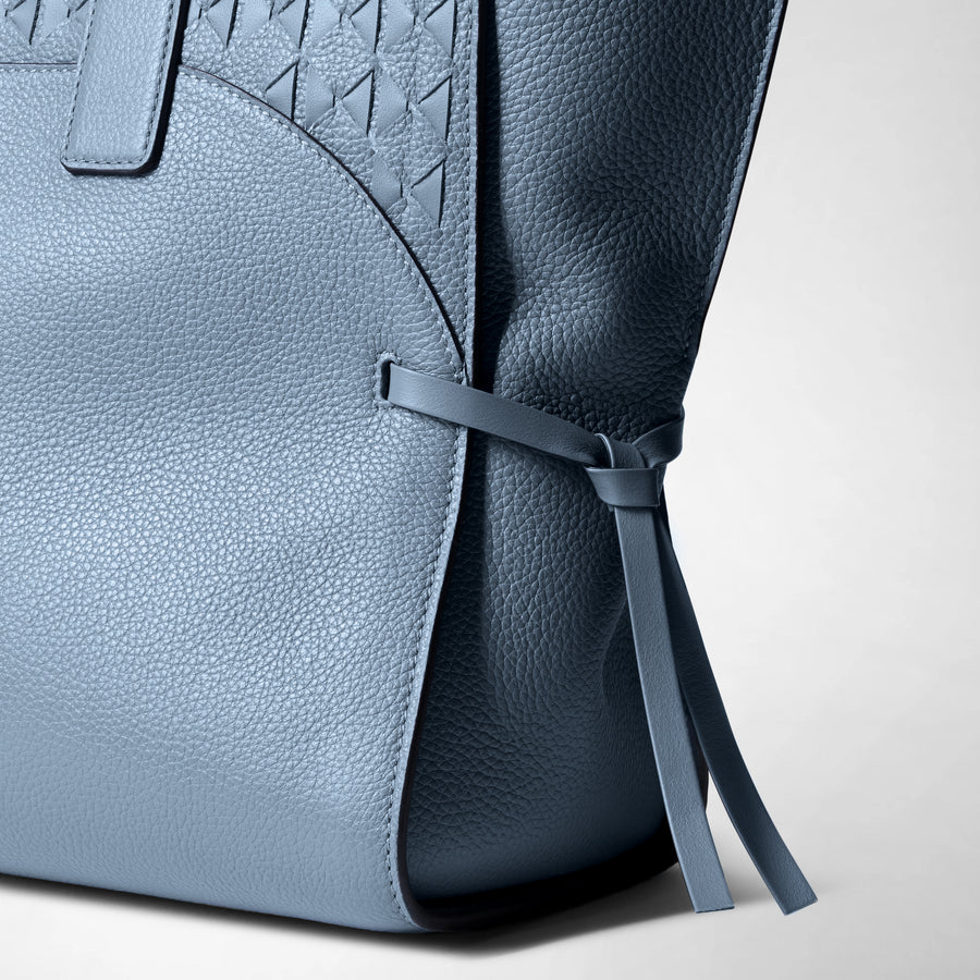 Serapian Maro Medium Bag – Indigo Blue Cashmere Leather Tote with Adjustable Shoulder Strap