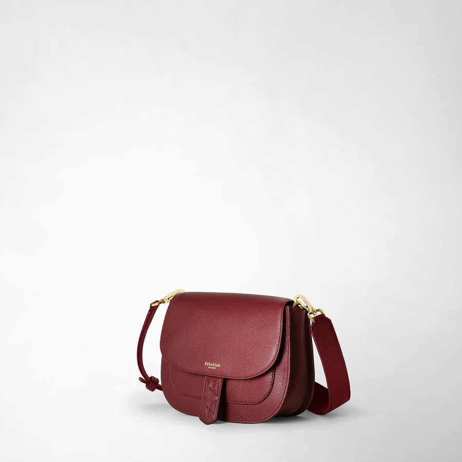 Serapian Milano Luna Crossbody Burgendy