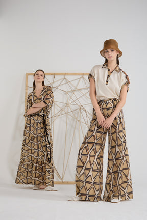 Tricot Chic: Contrast Trim Polo Blouse